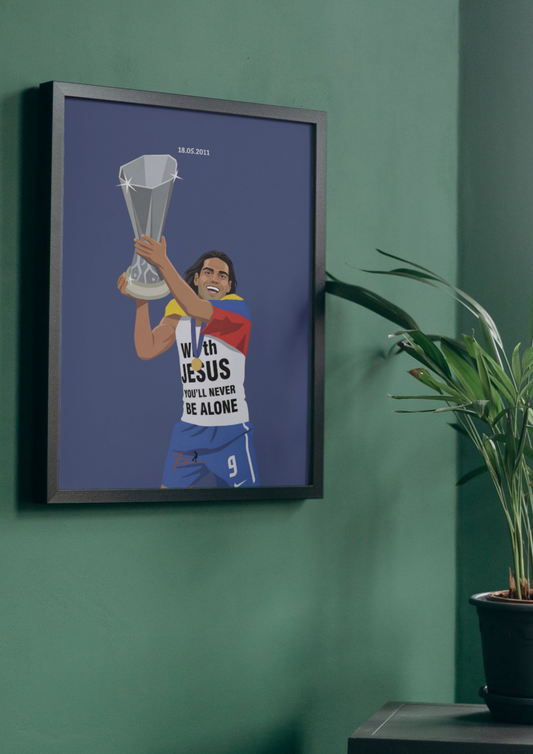 Falcao Europa League Final 2011 Title Celebration Vs Braga