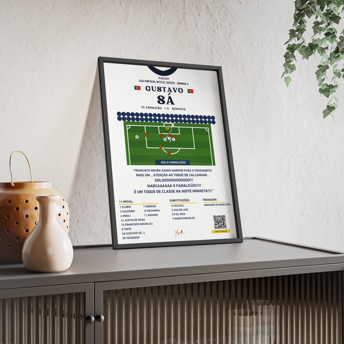 Gustavo Sá Goal Famalicão vs Boavista - Primeira Liga Portuguesa 2024/2025