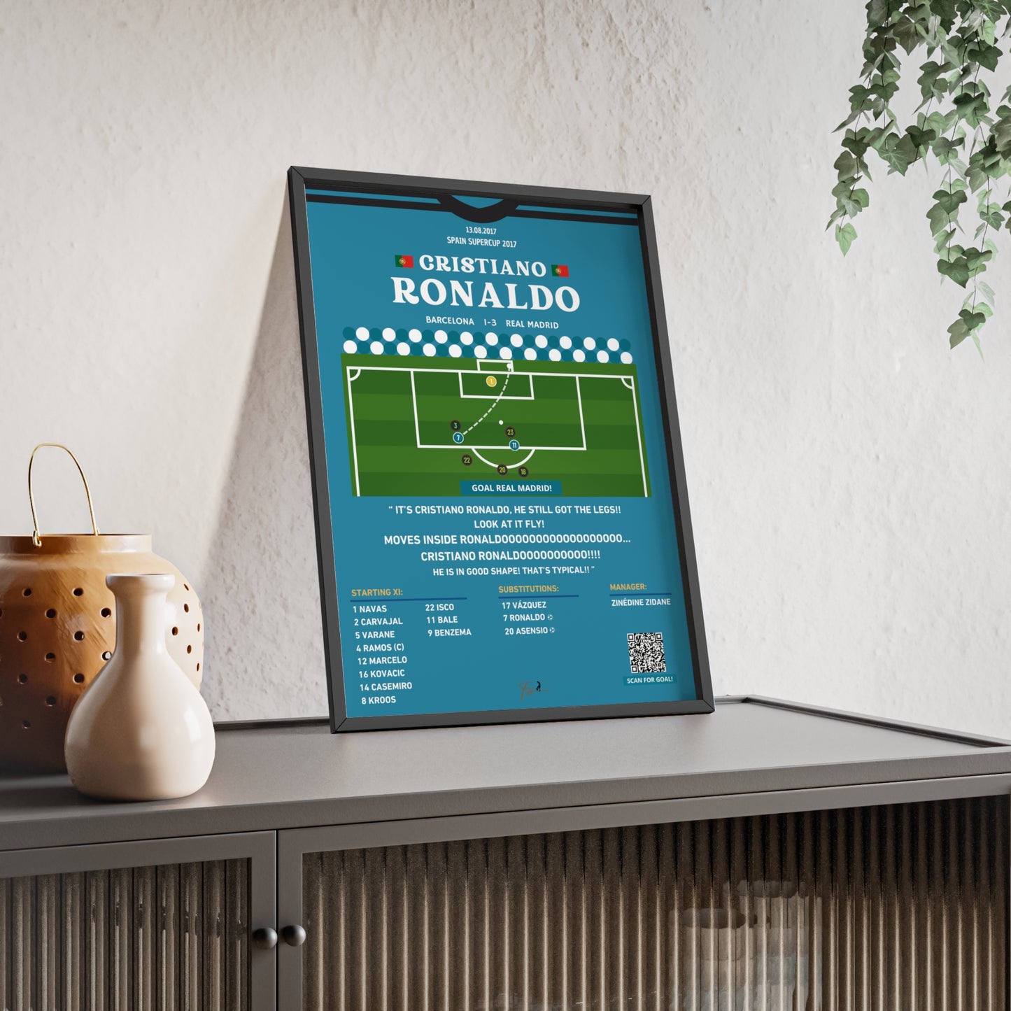 Cristiano Ronaldo'nun Golü Real Madrid vs Barcelona - İspanya Süper Kupası 2017