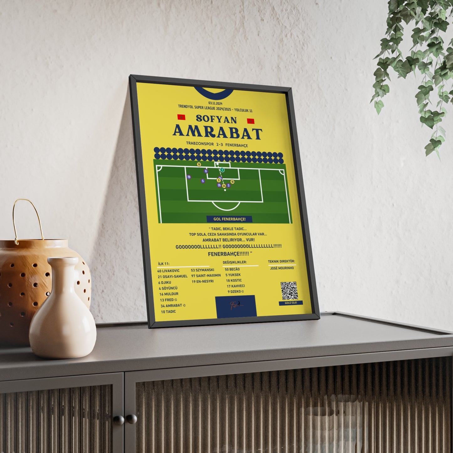 Amrabat Comeback Goal Fenerbahce vs Trabzonspor - Turkish League 2024/2025