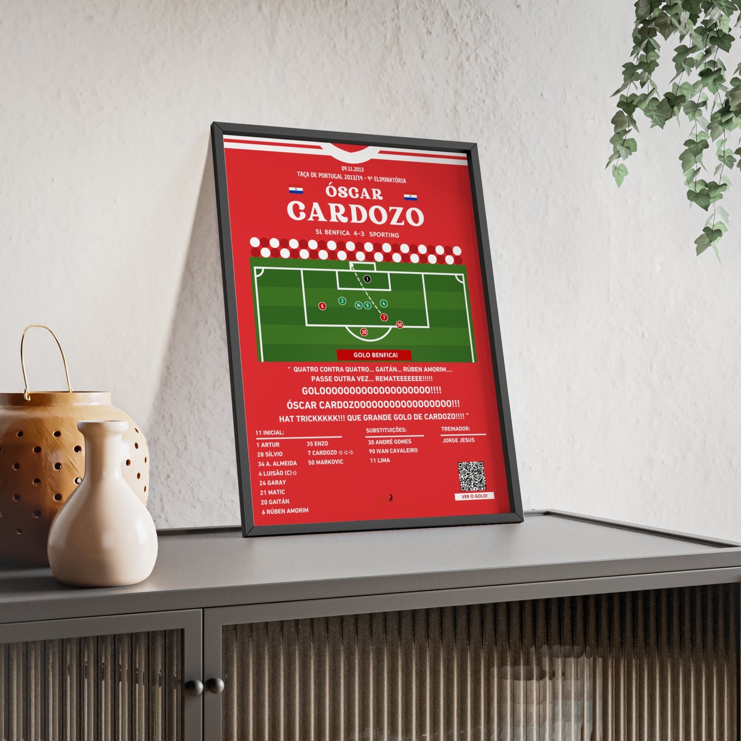 Óscar Carzozo Hattick Final Goal Benfica vs Sporting - Taça de Portugal 2013