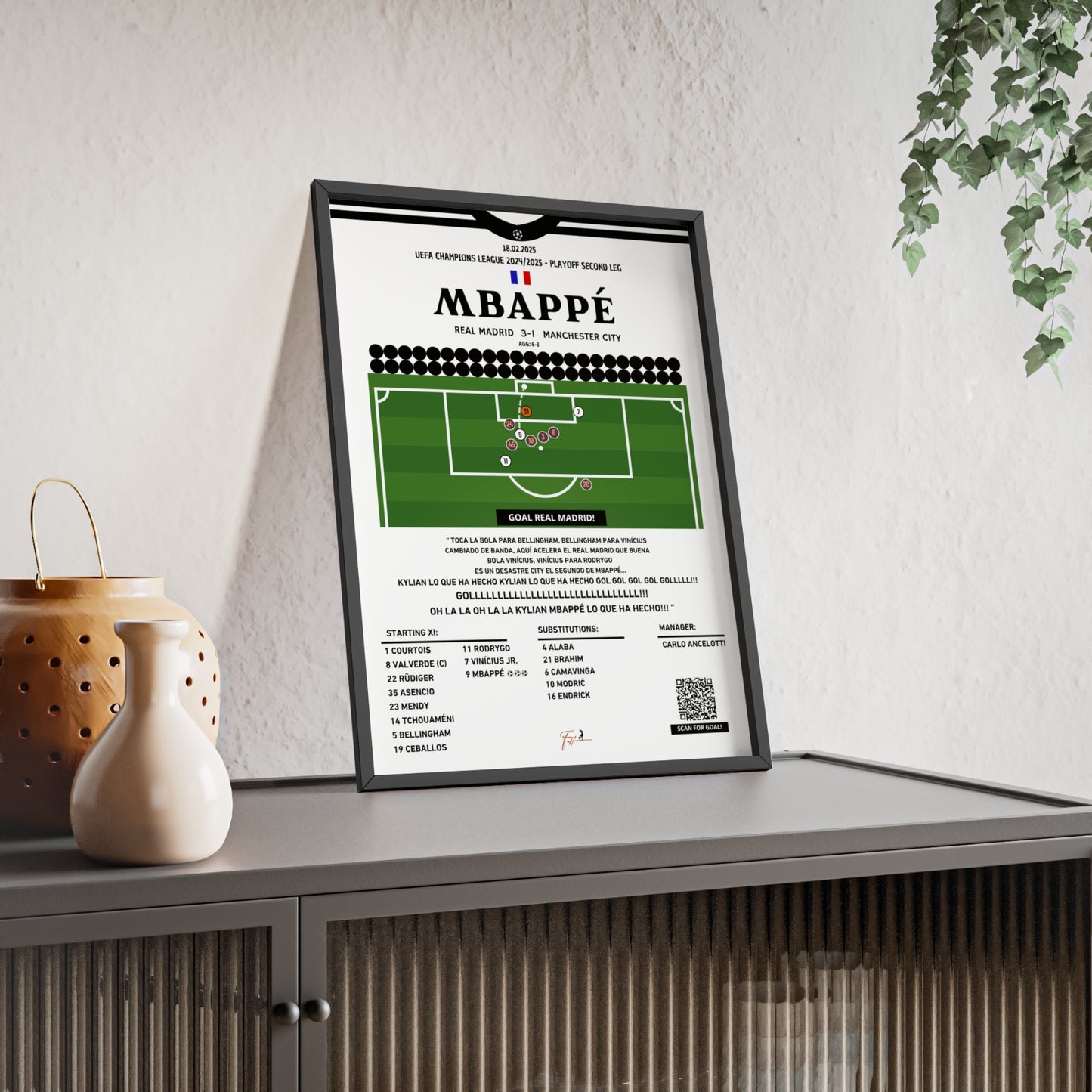 Kylian Mbappé Fake Shot on Gvardiol Goal Real Madrid vs Manchester City - Champions League 2024/2025