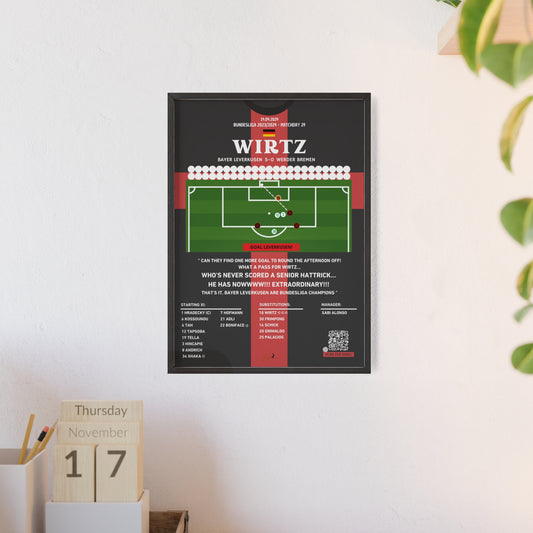 Wirtz Goal First Carrer Hattrick Bayer Leverkusen vs Bremen- Bundesliga 2023/2024