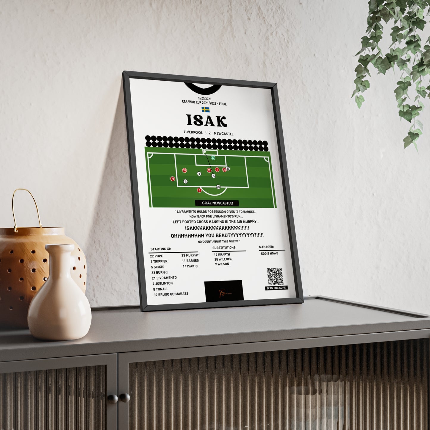 Alexander Isak Decisive Goal Newcastle vs Liverpool - Carabao Cup 2025