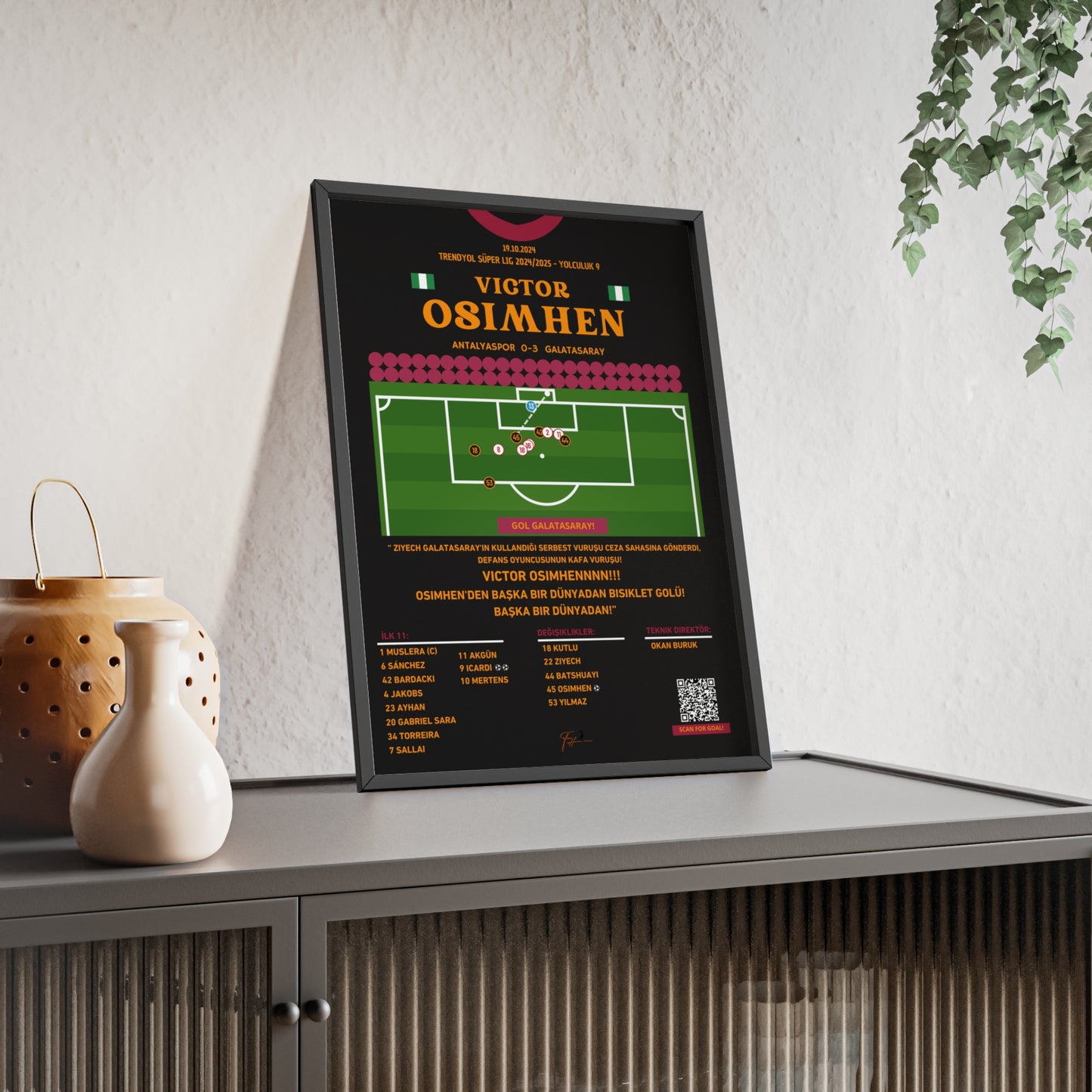 Victor Osimhen Bicycle Kick Galatasaray vs Antalyaspor - Turkish League 2024/2025