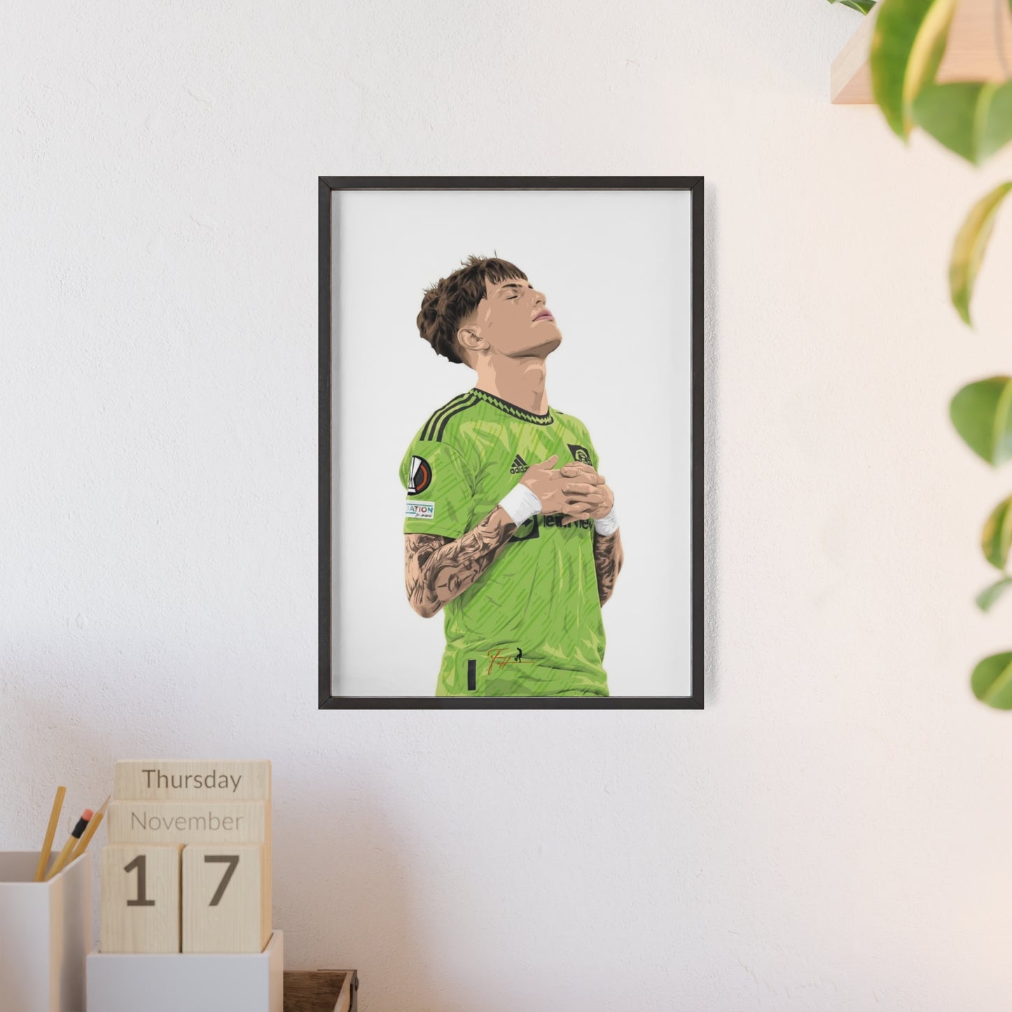 Garnacho Doing the Cristiano Ronaldo Resting Celebration