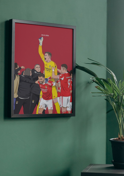 Trubin Last Minute Goal Celebration Benfica vs Real Madrid - Champions League 25/26