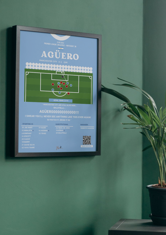 Sergio Aguero Last Minute Goal Manchester City Vs QPR - Premier League 2011/2012