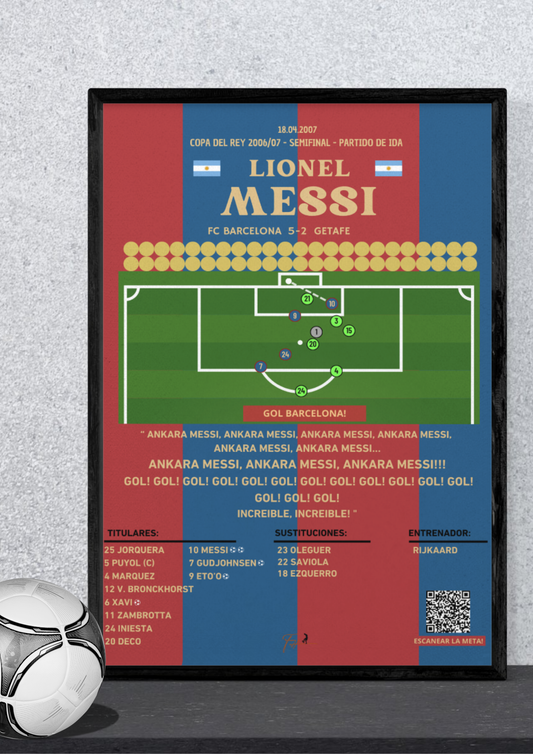 Lionel Messi "Ankara Messi" Goal Barcelona vs Getafe - Copa del Rey Semifinal 2006/2007