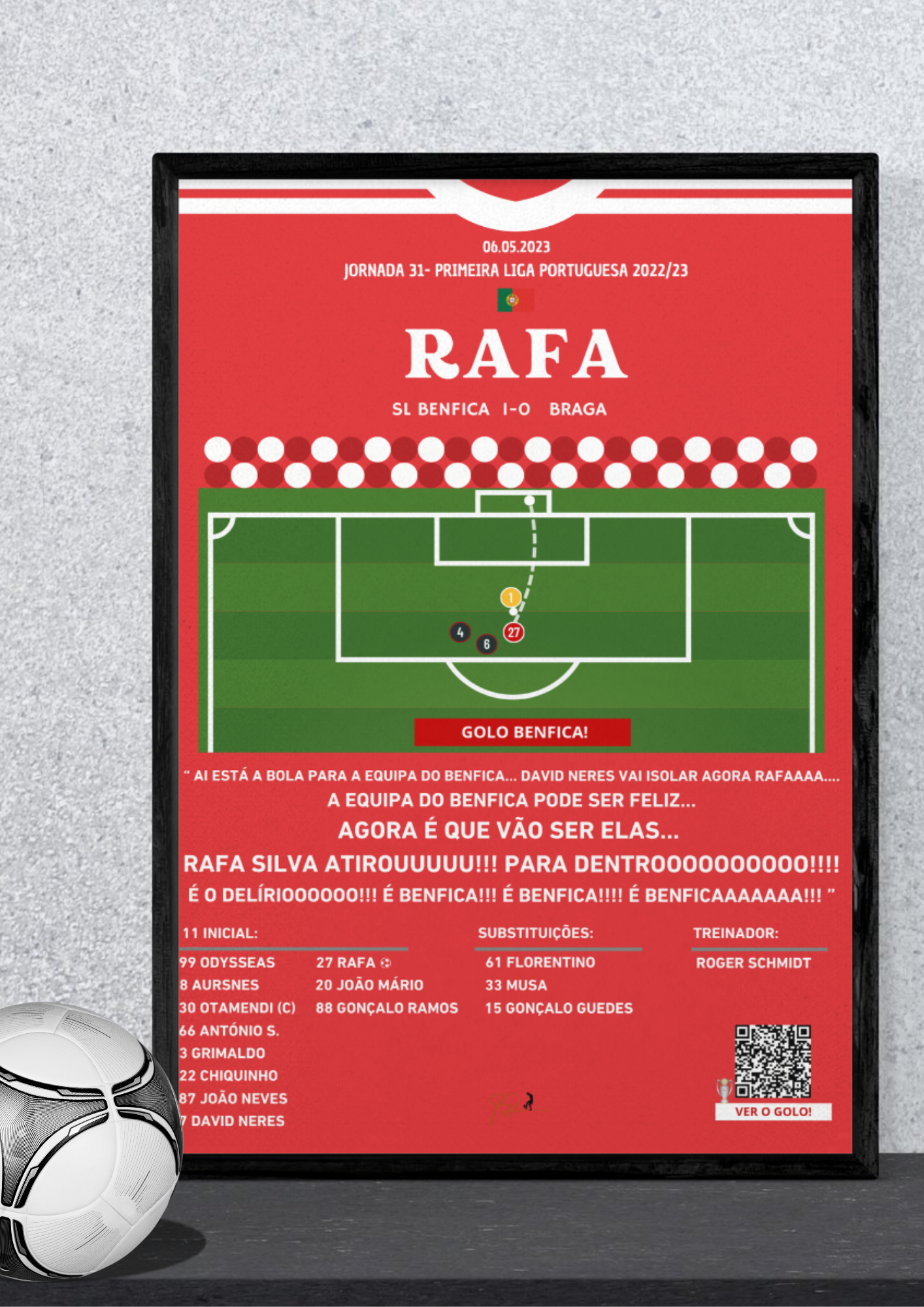 Rafa Silva Goal Benfica vs Braga - Primeira Liga Portuguesa 2022/2023