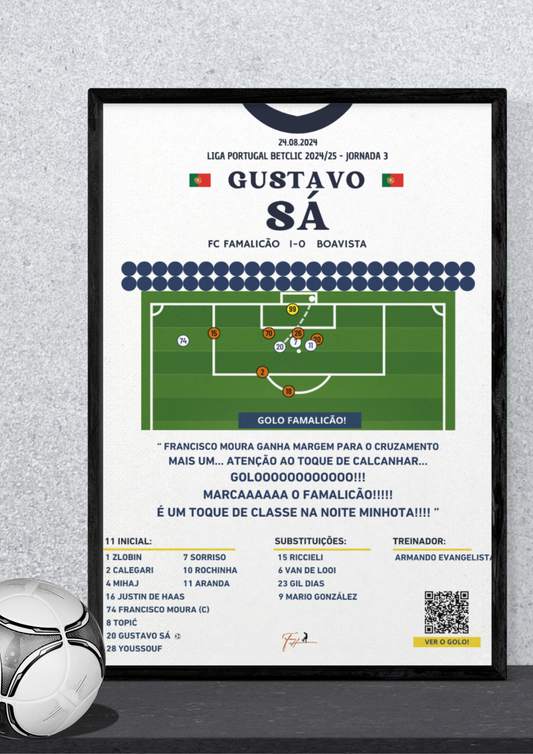 Gustavo Sá Goal Famalicão vs Boavista - Primeira Liga Portuguesa 2024/2025