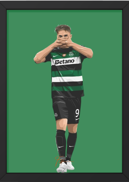 Gyökeres Mask Celebration Hattrick Sporting vs Manchester City - Champions League 2024/2025