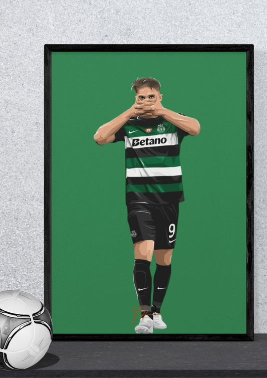 Gyökeres Mask Celebration Hattrick Sporting vs Manchester City - Champions League 2024/2025