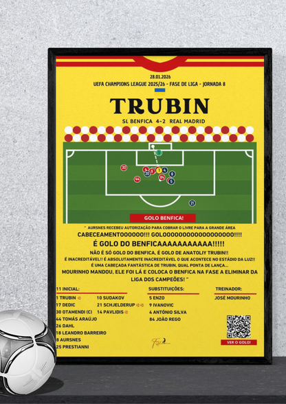 Trubin Last Minute Goal Benfica vs Real Madrid - Champions League 25/26