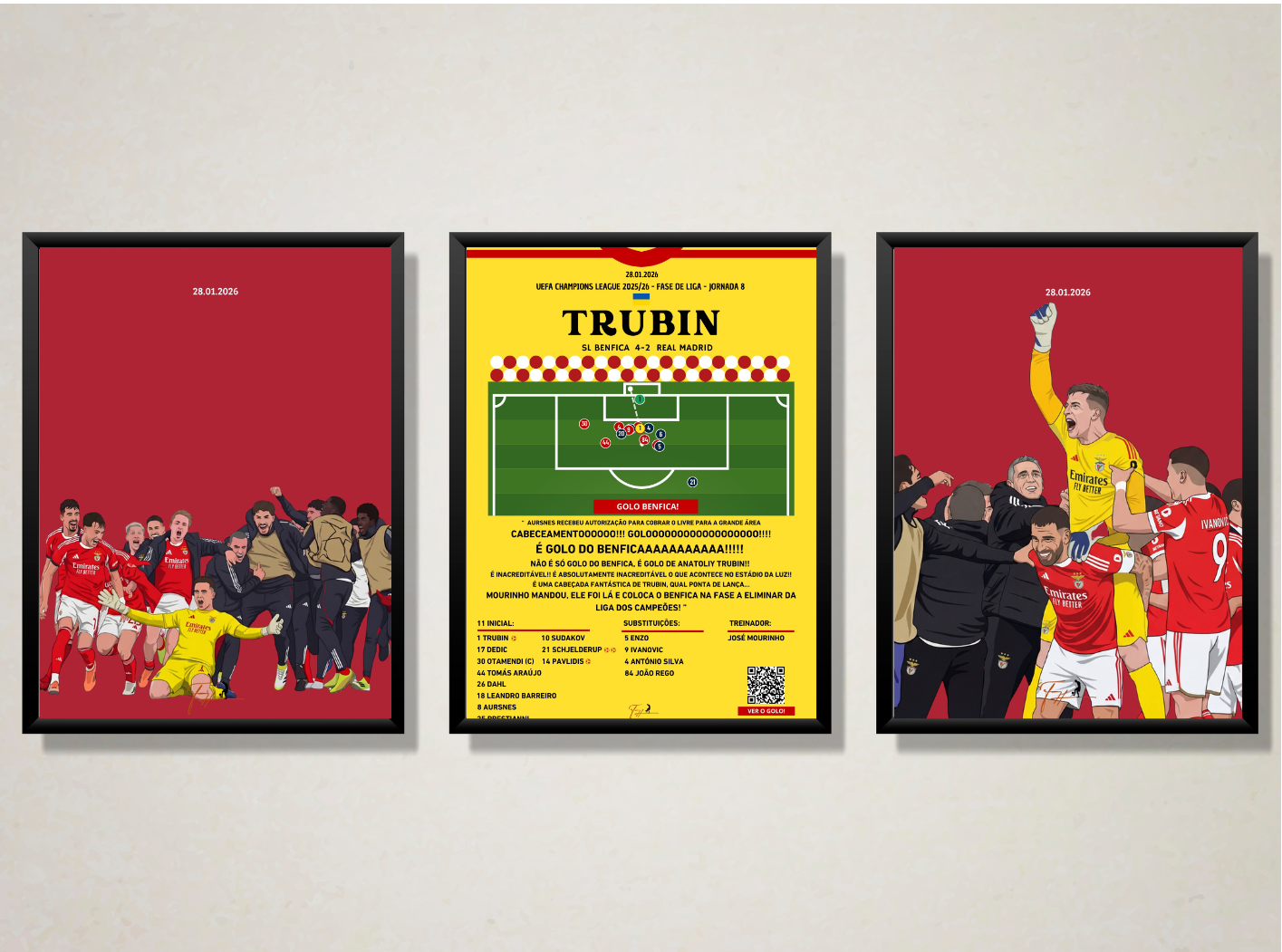 Trubin Last Minute Bundle Benfica vs Real Madrid - Champions League 25/26