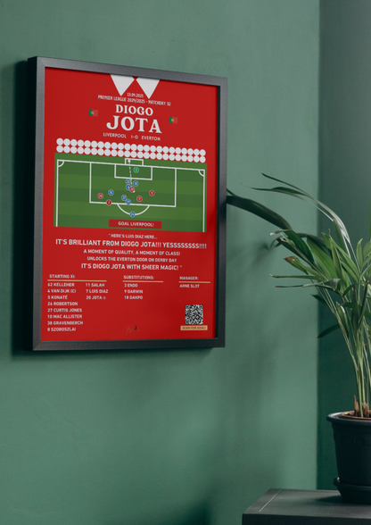Diogo Jota Derby Liverpool Vs Everton - Premier League 24/25 Matchday 32