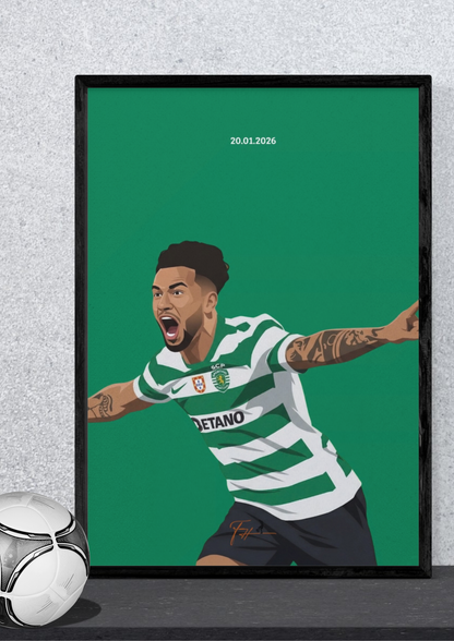 Luis Suárez Celebration Sporting vs PSG - Champions League 2025/2026