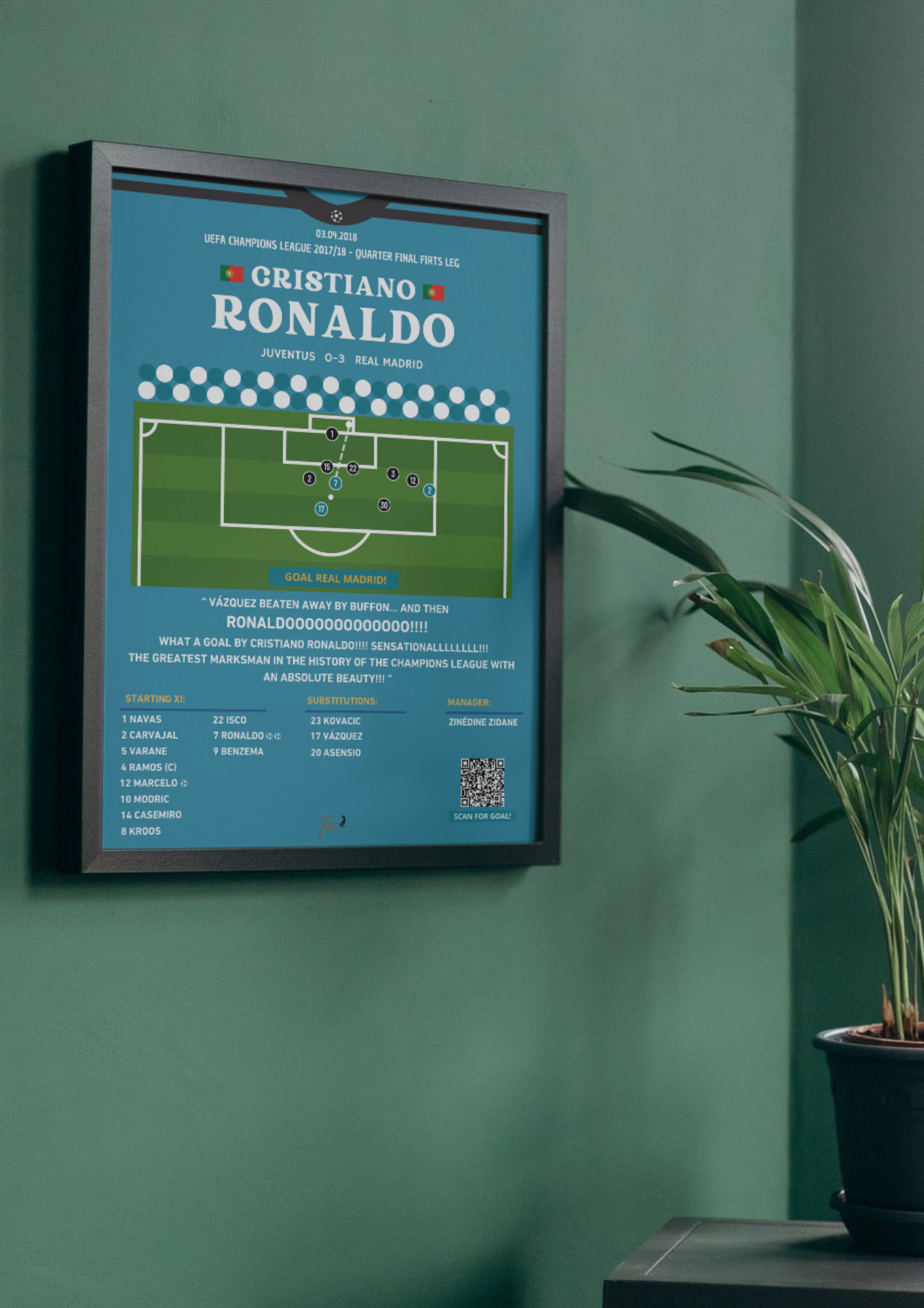 Cristiano Ronaldo Bicycle Goal Juventus vs Real Madrid - Champions League Quarter Final 2017/2018