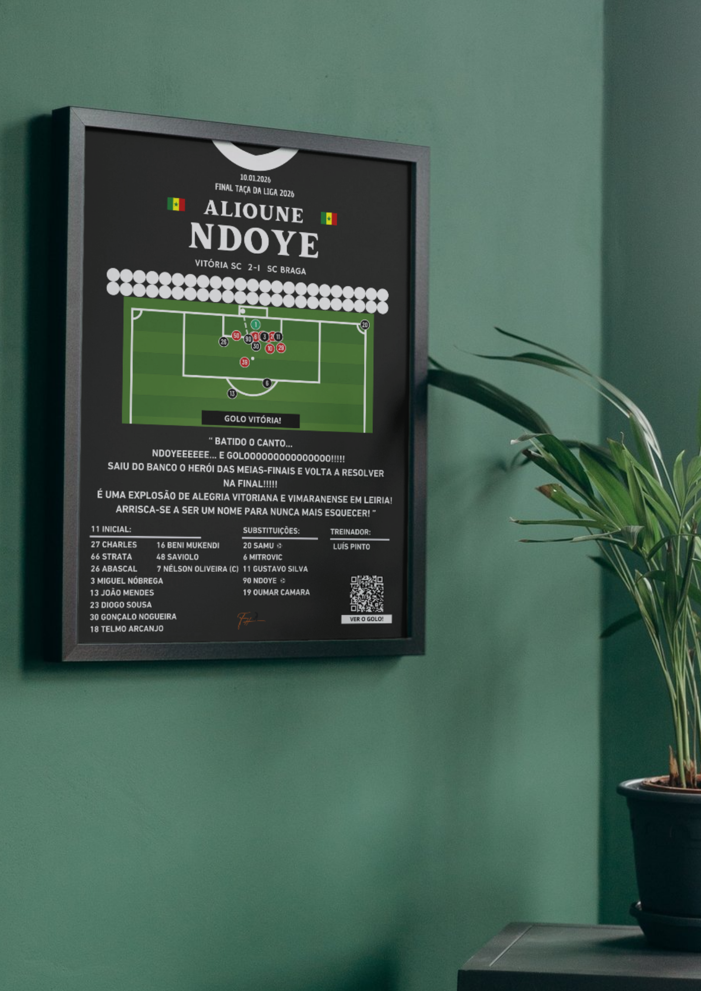 Alioune Ndoye Goal Vitória vs Braga - Taça da Liga 2026