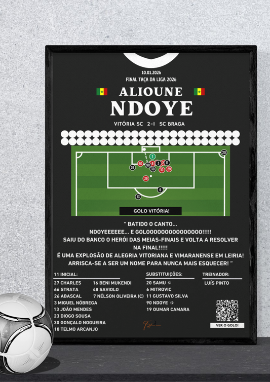 Alioune Ndoye Goal Vitória vs Braga - Taça da Liga 2026