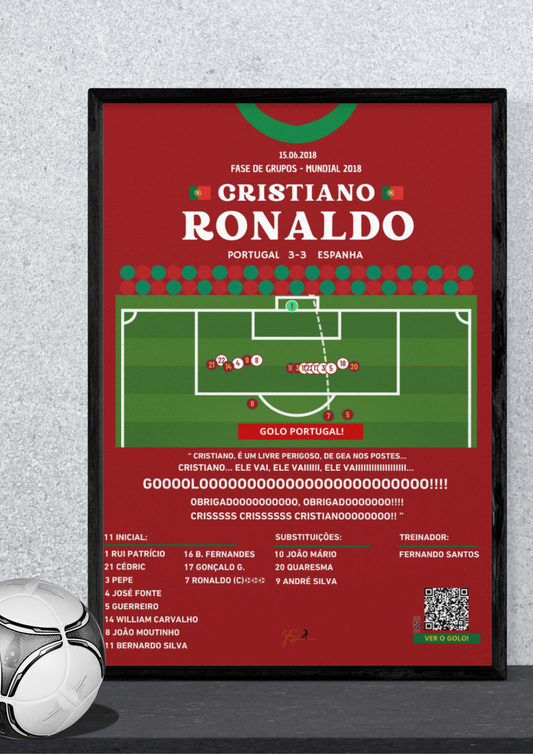 Cristiano Ronaldo FreeKick Goal Portugal x Espanha - Copa do Mundo FIFA 2018