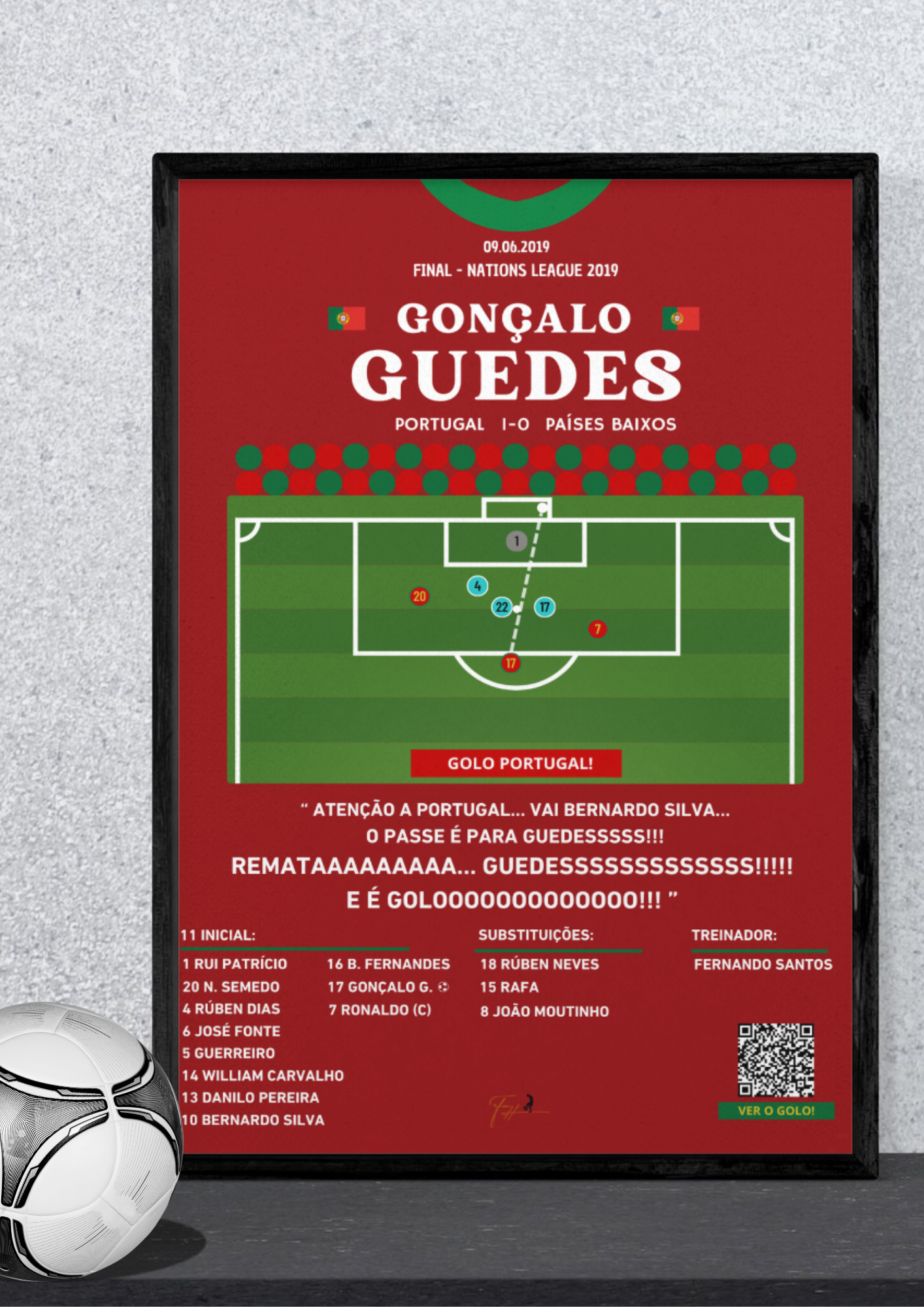 Gonçalo Guedes Goal Portugal vs Netherlands - Nations League Final 2019