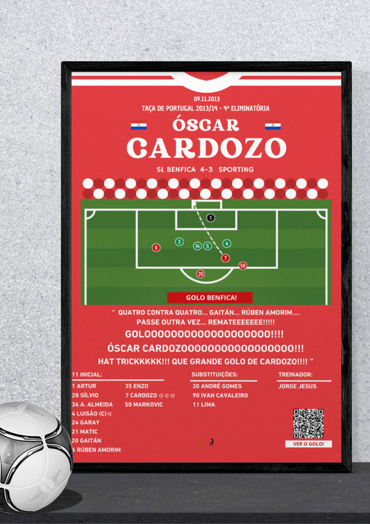 Óscar Carzozo Hattick Final Goal Benfica vs Sporting - Taça de Portugal 2013