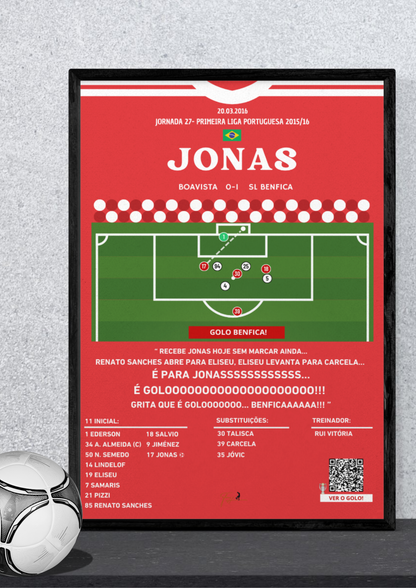 Jonas Last Minute Goal Benfica vs Boavista - Primeira Liga Portuguesa 2015/2016