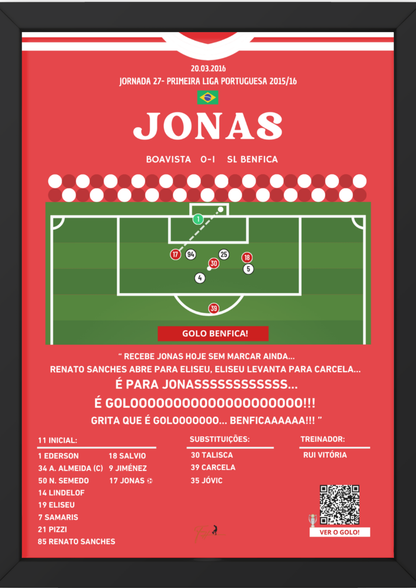 Jonas Last Minute Goal Benfica vs Boavista - Primeira Liga Portuguesa 2015/2016