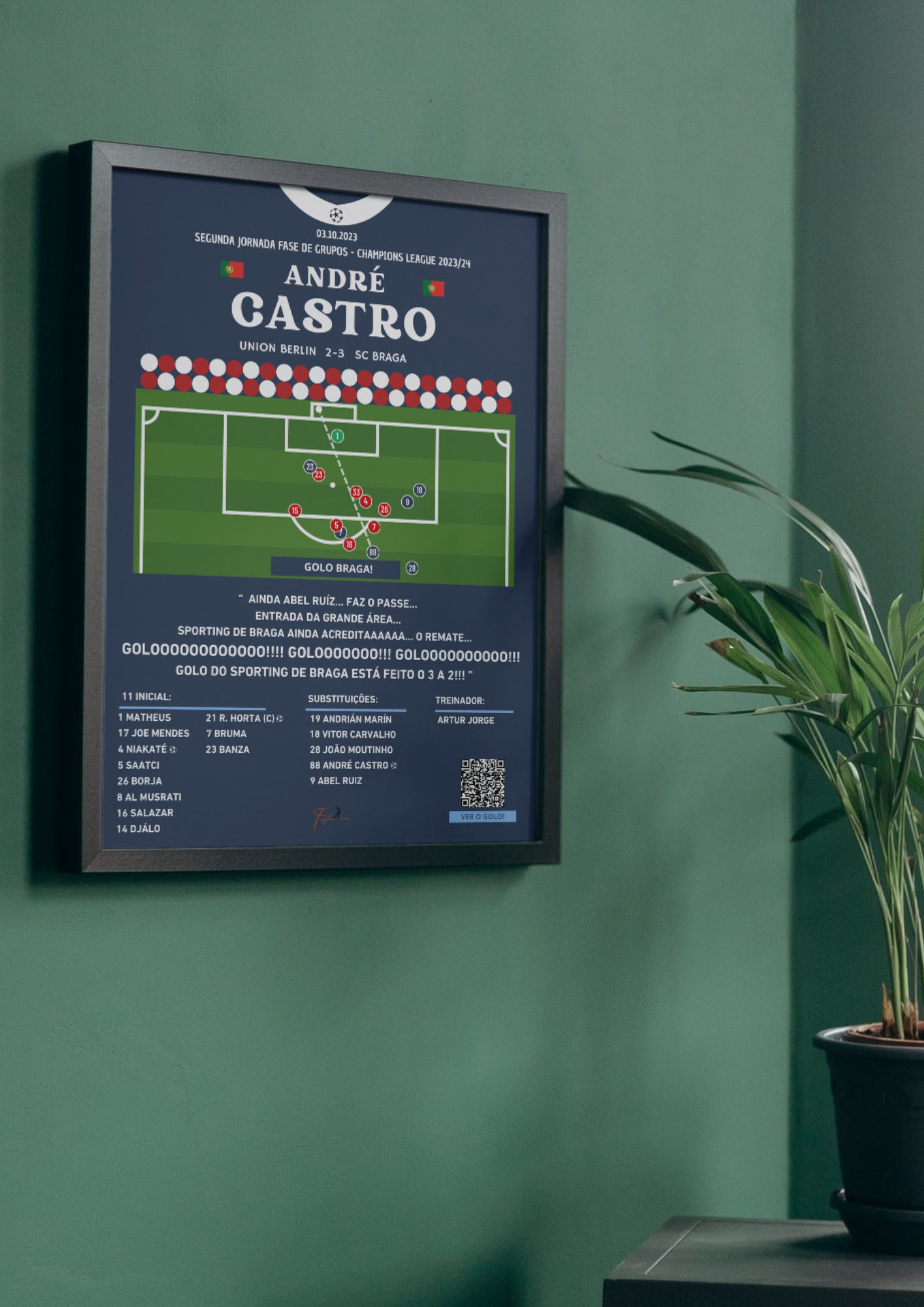 André Castro Goal Union Berlin vs Braga - Champions League 2023/2024