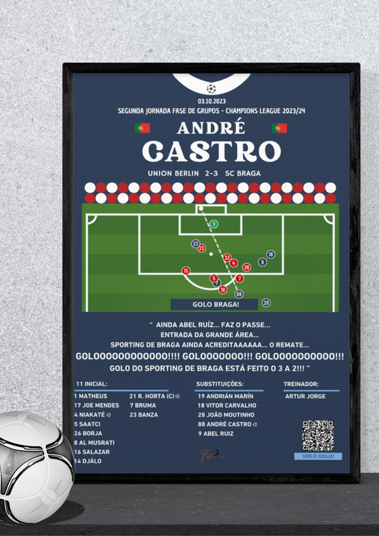 André Castro Goal Union Berlin vs Braga - Champions League 2023/2024
