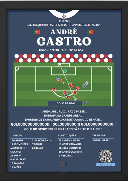 André Castro Goal Union Berlin vs Braga - Champions League 2023/2024