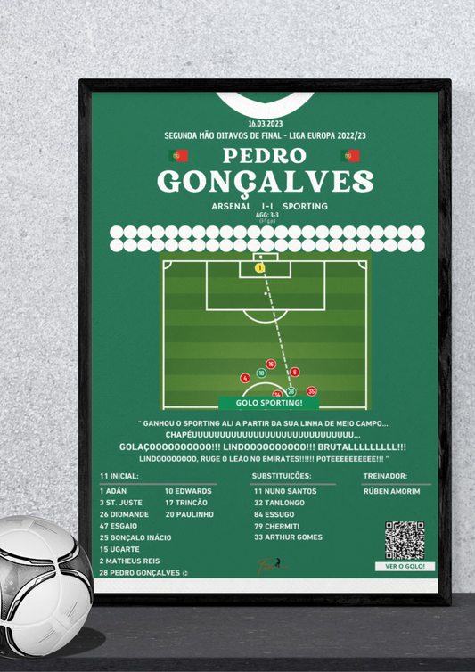 Pedro Gonçalves "Pote" Midfield Goal Arsenal Vs Sporting - Europa League 2022/2023