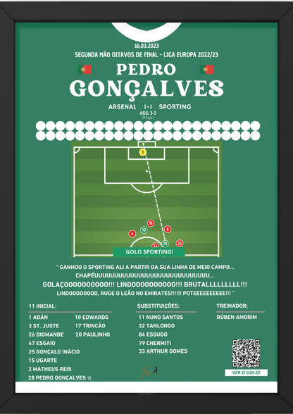 Pedro Gonçalves "Pote" Midfield Goal Arsenal Vs Sporting - Europa League 2022/2023