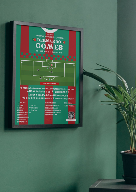 Bernardo Gomes Derby Final Goal Marítimo vs Nacional da Madeira - Segunda Liga 2023/2024