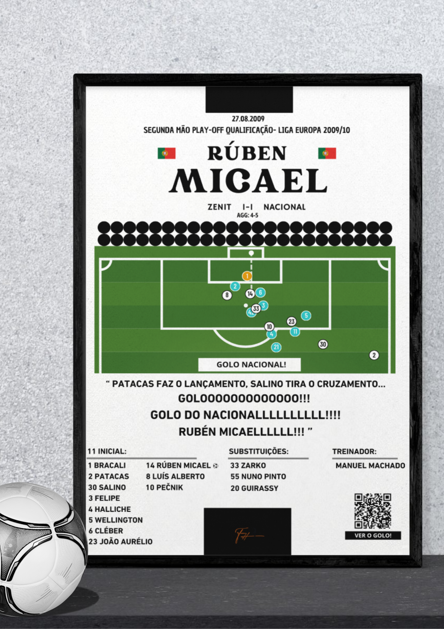 Rúben Micael Goal Zenit vs Nacional da Madeira - Europa League 2009/2010