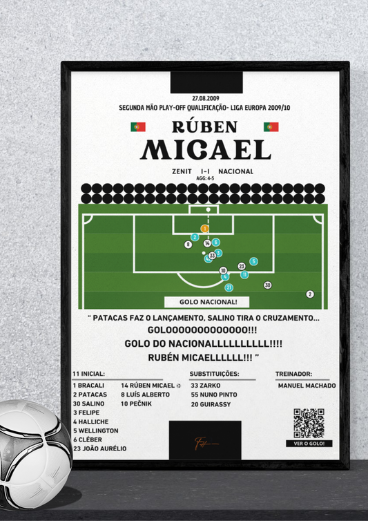 Rúben Micael Goal Zenit vs Nacional da Madeira - Europa League 2009/2010