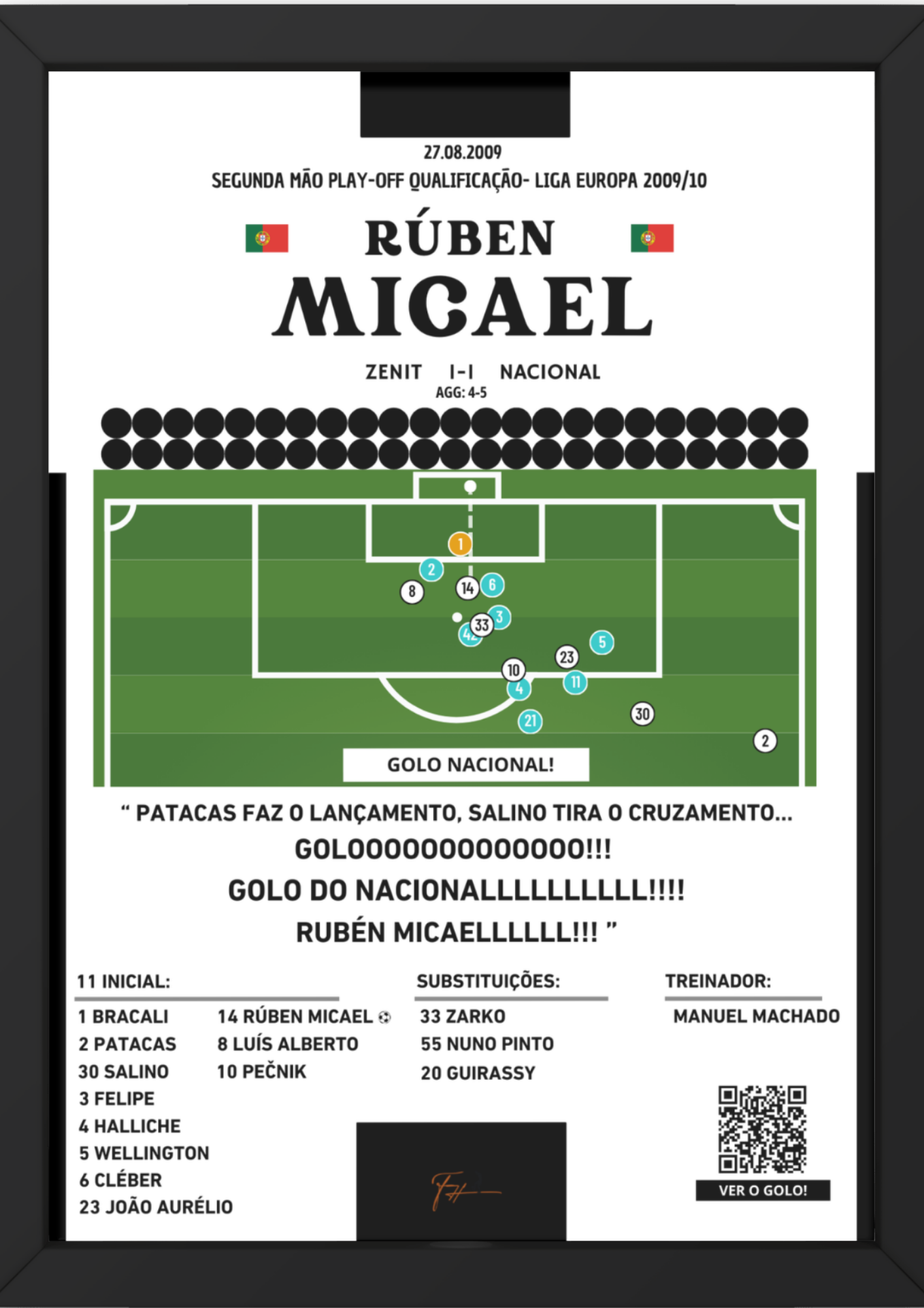 Rúben Micael Goal Zenit vs Nacional da Madeira - Europa League 2009/2010