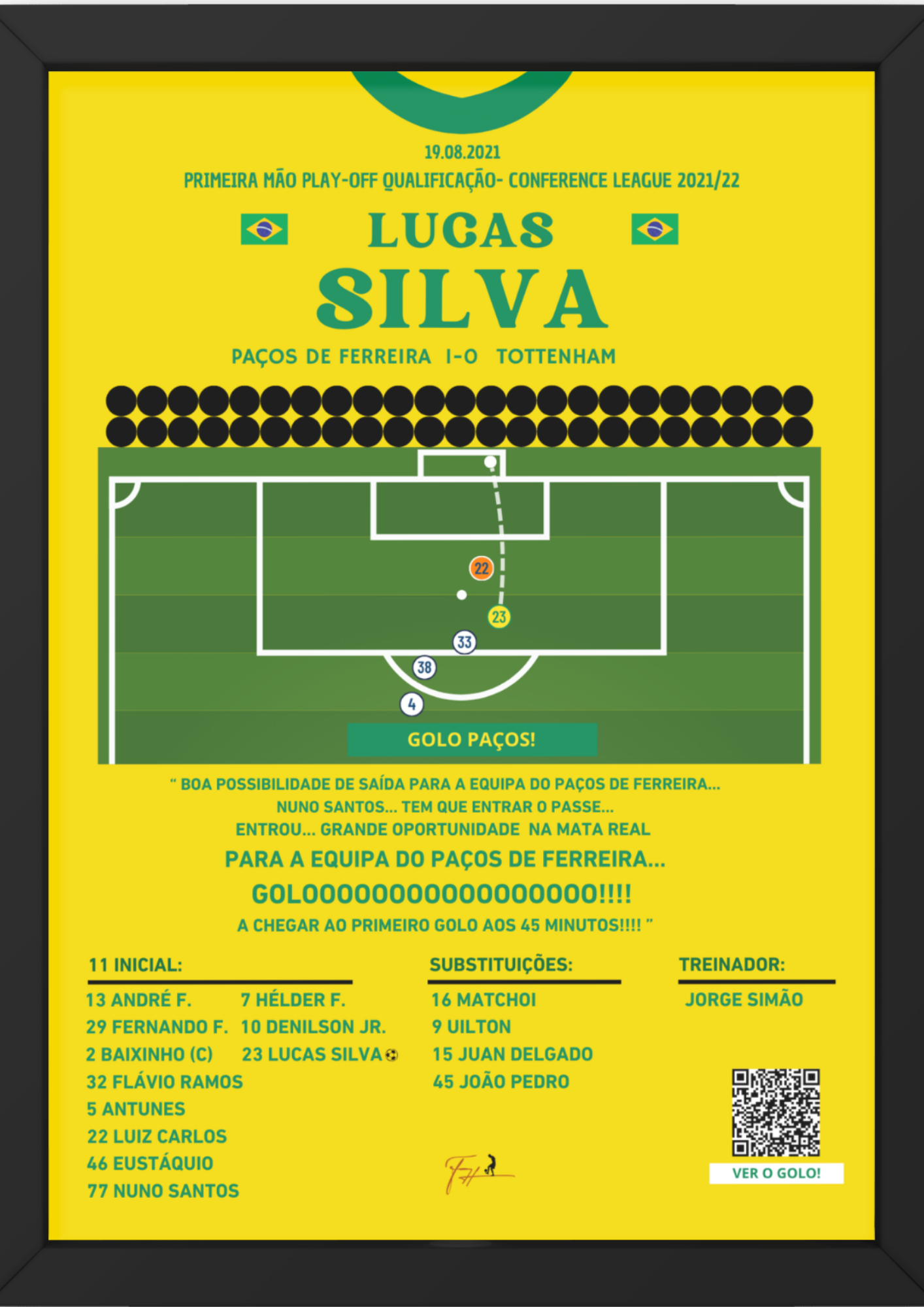 Lucas Silva Goal Paços de Ferreira vs Tottenham - Conference League 2021/2022