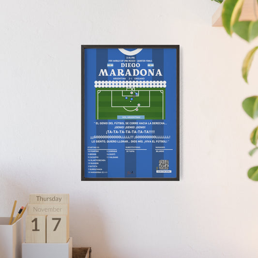 Maradona "Genio! TA-TA-TA" Goal Argentina vs England - FIFA World Cup Quarterfinals 1986 México